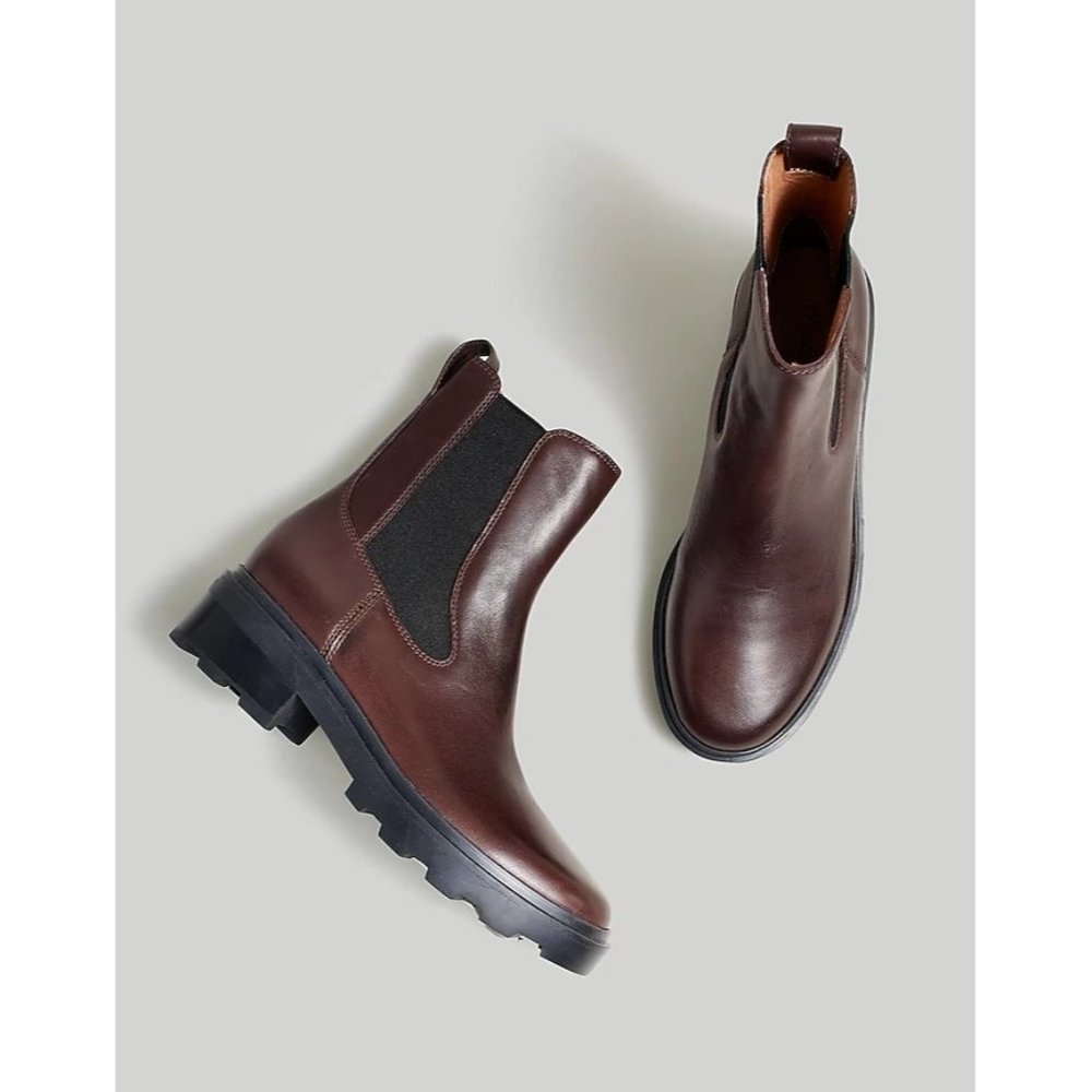 Madewell The Wyckoff Chelsea Lugsole Boot in Chocolate Raisin
